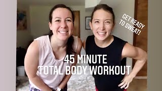 45 minute HOME WORKOUT- fast-paced five circuit workout using dumbbells