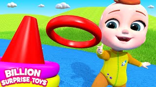 Baby Zay is in the park with his Ring-Toss! Educational Funny Show for Kids