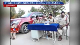 Police Arrested 4 Red Sandalwood Smugglers | 11 Logs Seized At Mydukur In Kadapa | HMTV