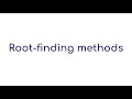 Root-finding methods