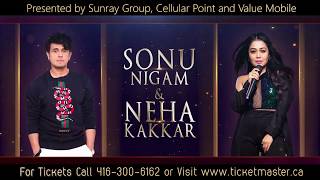 Sonu Nigam & Neha Kakkar Live in Toronto (Hamilton) Promo - Klose To My Life 2019