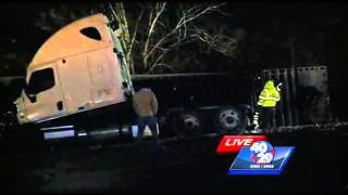 Icy road conditions shut down I-40 traffic