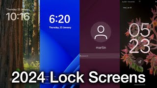 2024 OS Lock Screens (Apple, Windows, Linux)