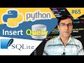 SQLite Insert Query | Python tutorial for beginners - 65 | SQLite Database with Python store data