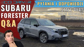 Nowy Subaru Forester 2025 - Pytania i odpowiedzi Q\u0026A | Stałe 4x4? | Silnik | Antykorozja | Lakiery