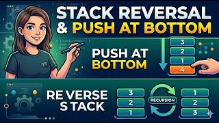Push at Bottom & Reverse a Stack using Recursion | DSA Tutorial