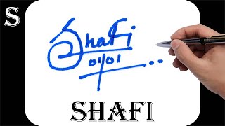 Shafi name signature design - S signature style - How to signature your name