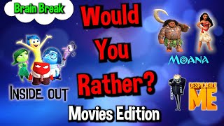 Would You Rather? Workout! (Movies Edition) - At Home Family Fun Fitness - Brain Break - Moana