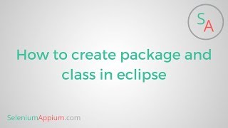 #3 How to create package and class in eclipse