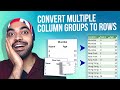 Convert Multiple Column Groups to Rows in Power Query