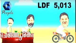 Chengannur By-Election Result 2018 : എൽഡിഎഫിന് 8809, യുഡിഎഫിന് 4996, ബിജെപിക്ക് 3200