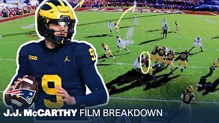 Evan Lazar's Film Breakdown on Michigan Quarterback J.J. McCarthy | Patriots Dra