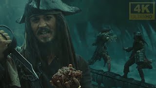 Epic battle Of Captain Jack Sparrow and Captain Davy Jones  BUT IN 4K☠️