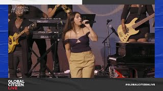 Alessia Cara Scars To Your Beautiful Live with Stay Human Band in NYC 2021 Global Citizen Live