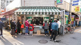 30년간 간판없이 장사 잘되는 호떡집! 면목동 찹쌀 쑥 호떡 Korean street food hotteok, sweet sugar pancake