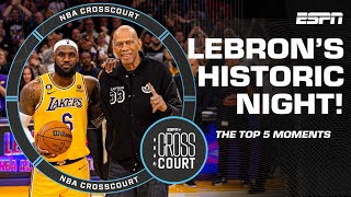 Starting Five: Best moments from LeBron's HISTORIC record-breaking night 😤 | NBA Crosscourt