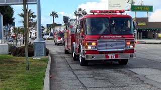 LAFD Task Force 5 Responding To An Aircraft Emergency Landing