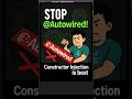 Stop using @Autowired Use constructor injection instead#Spring #JavaDeveloper#shorts