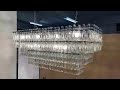 Mia 3 Tier Crystal Rectangular Chandelier 60