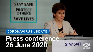 Coronavirus update from the First Minister: 26 June 2020