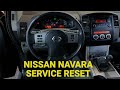 Nissan Navara Service reminder reset