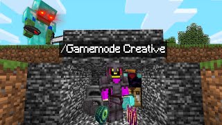 Minecraft Manhunt But I Can Use Creative Mode..