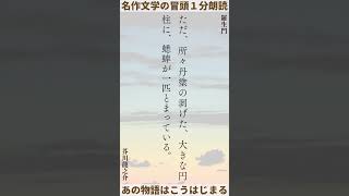 【名作文学の冒頭１分朗読】羅生門　芥川龍之介｜#shorts #readaloud