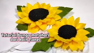 Cara mudah membuat bunga matahari dari kain flanel | How to make a felt sunflower | DIY TV