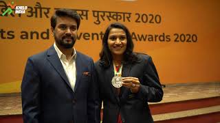 Moments from the Felicitation Event organized for the Recipients of National Sports Award 2020