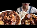 Eating pork belly fatty pork meat with rice Mukbang Asmr