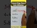 Converting Decimal Hours into minutes || @Sky Struggle Education #short