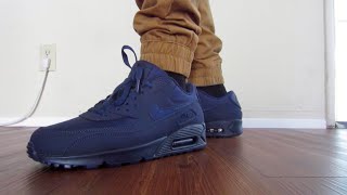 Nike Air Max 90 Midnight Navy On Feet