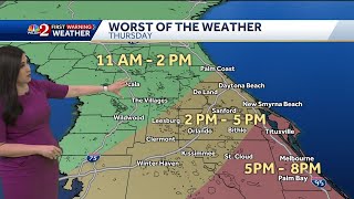 Impact Day Thursday: Strong to severe weather possible in Central Florida
