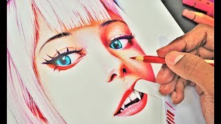 Real Time Drawing of Skin tone in Colored Pencils | ZERO TWO