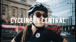 CYCLING IN CENTRAL LONDON.