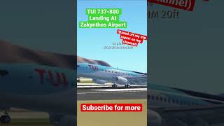 TUI airways 737-800 landing at Zakynthos airport #tui #aviation #zakynthos