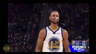 LeBron James is making fun of Steph Curry about missing two free throws in a row😂
