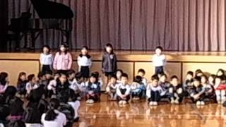 小笠北小学校2年生暗唱発表