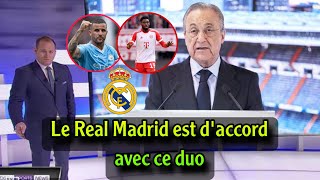 Urgent : le Real Madrid finalise l'accord pour inclure ce duo dans l'équipe