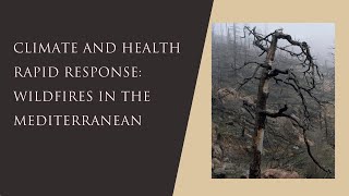 Climate and Health Rapid Response  Wildfires in the Mediterranean -September 29, 2021