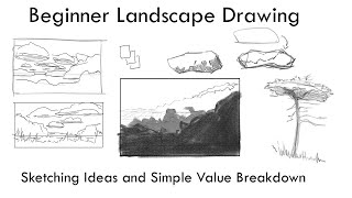 Beginner Landscape Drawing - Sketching and Simple Shading