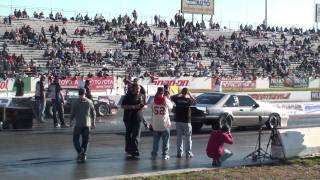 Shakedown Drag Radial 1st round 200 MPH side-by-side!! Hinzman v Big Daddy