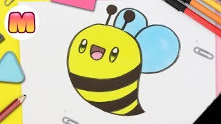 COMO DIBUJAR UNA ABEJA KAWAII PASO A PASO - Dibujos kawaii faciles