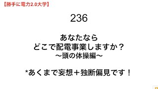 236  どこで配電事業しますか？ 〜頭の体操編〜【 勝手に電力2.0】