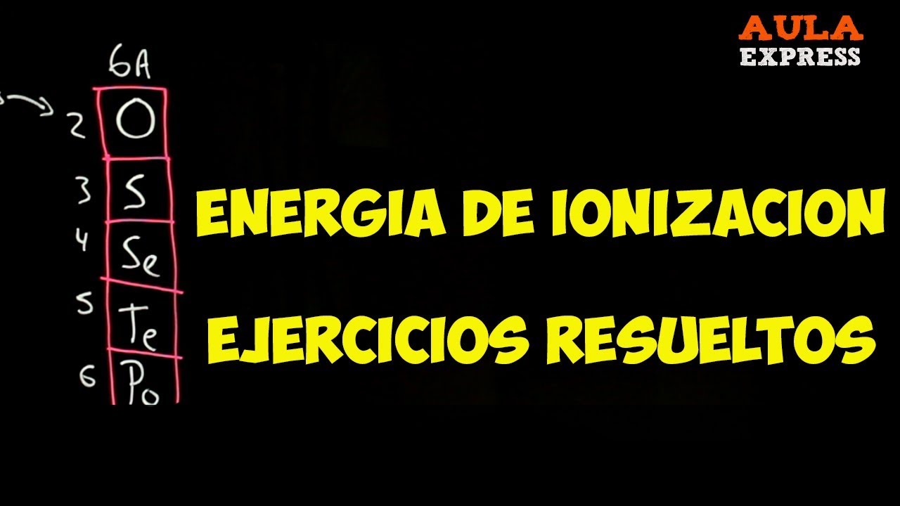 QUÍMICA. Energía De Ionizacion Ejercicios Resueltos. AULAEXPRESS ...