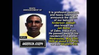 Anderson Joseph ~ Short Obituary