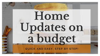 Home updates on a budget, QUICK and EASY! | Workshop with links! NJ -Philly edition