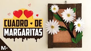 ► Cómo hacer un CUADRO de Flores de PAPEL (Pintura y Arte) 😍🌼