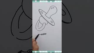 How to Draw a Pacifier Learn to Draw #shoerts #art #cute #drawing #shortvideo