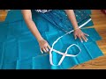 how to attach lining cloth in dhavani pavadai.